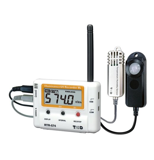 RTR-574-H Funk Datenlogger fr UV-Intensitt, Lichtstrke, Temperatur und Luftfeuchte