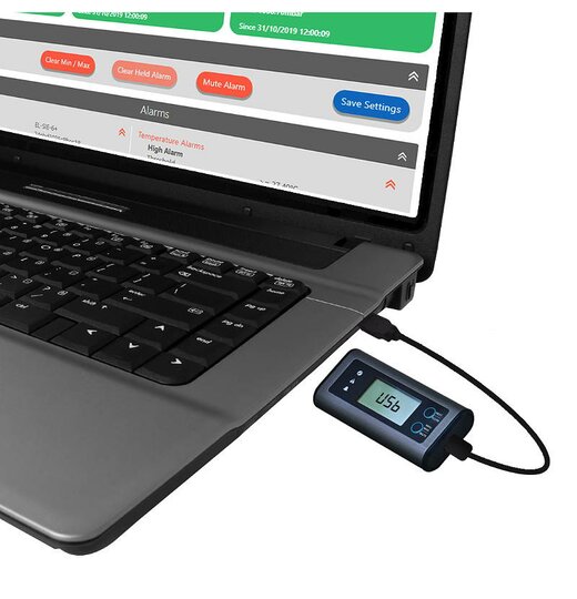 EL-SIE hochprziser USB Temperatur-, Luftfeuchte- und Druck-Datenlogger mit Display