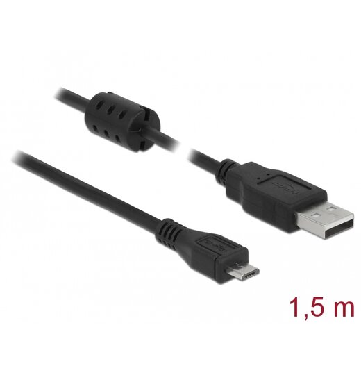 USB Kable, Typ A -> Micro B, 1.5m lang