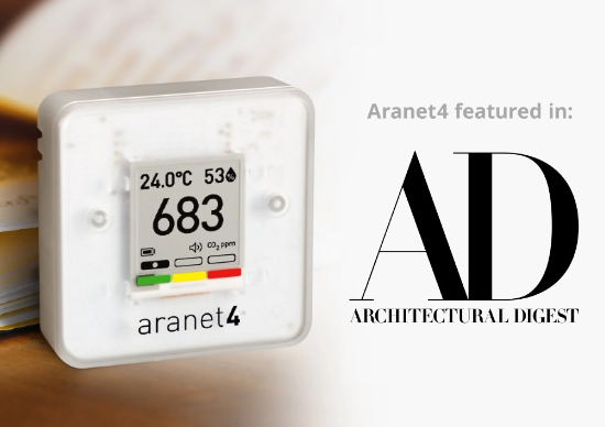 Aranet4 in der Zeitschrift Architectural Digest: Die besten neuen Technologien für 2022