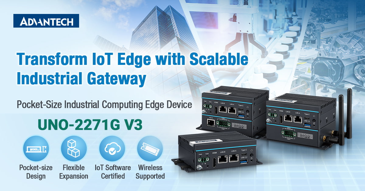 UNO-2271G V3  Kompaktes IoT-Gateway fr die Industrie 4.0