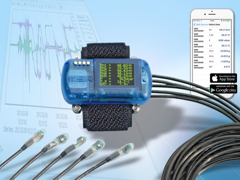 MSR147WD: Funkdatenlogger mit Stecksensoren