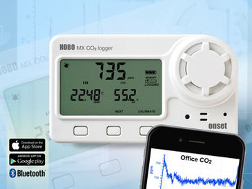 Onset: CO2-Datenlogger MX-1102 fr Raumklimamessung