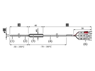 TR-8110 Pt100-Temperatursensor, Standard, Messbereich:...