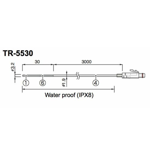 TR-52 externer Temperatur-Sensor, versenkbar