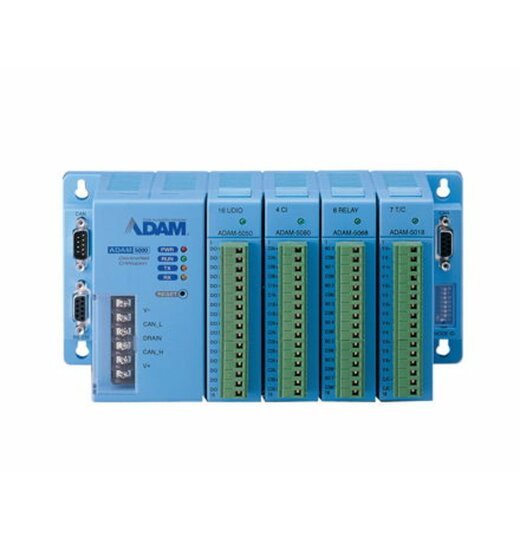 ADAM-5000E/485: 4-slot Analog-, Digital- I/O-System, RS-485 Schnittstelle