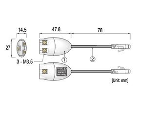 PTM-3010 Eingangsmodul Pt100/Pt1000 fr Funk Datenlogger...