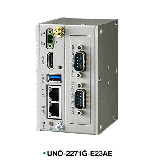 UNO-2271G-E023AE E3825 1.33GHz, 4G RAM, 32G eMMC, 2xLAN, 2xCOM, HDMI