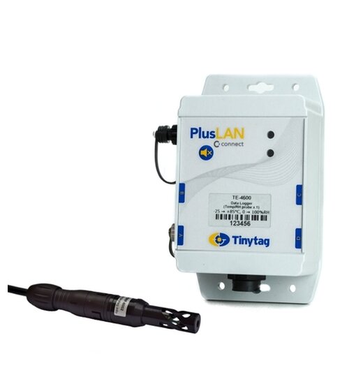 TE-4600: Ethernet-Datenlogger mit einem Temperatur- und Feuchte-Messfhler