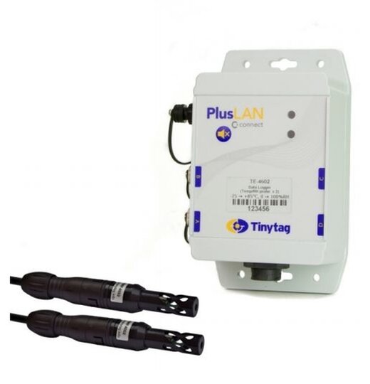 TE-4602: Ethernet-Datenlogger mit 2x Temperatur- und Feuchte-Messfhlern