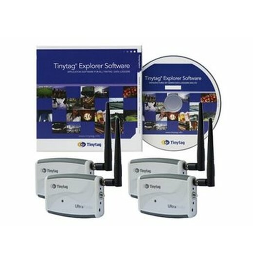 TR-3020-3SPK: Funk-Datenlogger-Kit: 3 Temperaturlogger mit integrierten Messfühlern, Empfänger, Kabel und Software
