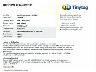 Kalibrierung Tinytag CO2 Datenlogger bei Erstbestellung