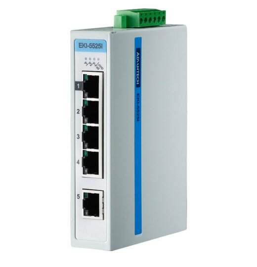 EKI-5525MI 5 Port Fast Ethernet ProView Switch (4 plus 1 Multi-Mode Faser)