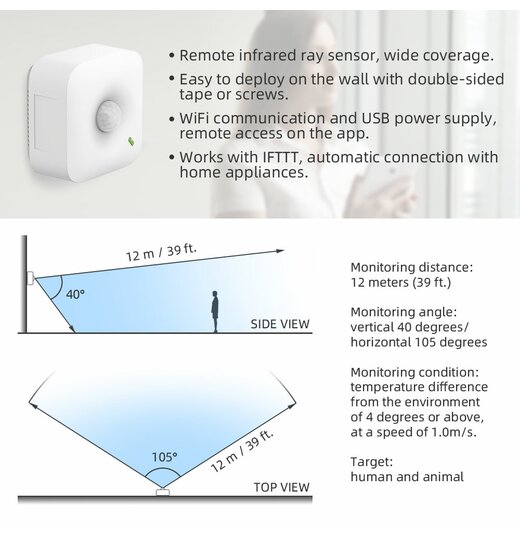 UbiBot MS1 Bewegungssensor WiFi
