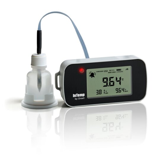 InTemp CX402 Bluetooth Temperatur-Datenlogger mit Glykolflschchen 2 Meter 5 ml
