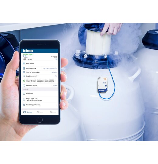 InTemp CX703 Bluetooth Cryo-Datenlogger ohne Kalibrierzertifikat