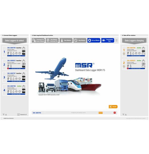 MSR175 Transport-Datenlogger Schock, Temperatur, Feuchte, Druck, Licht - Longlife