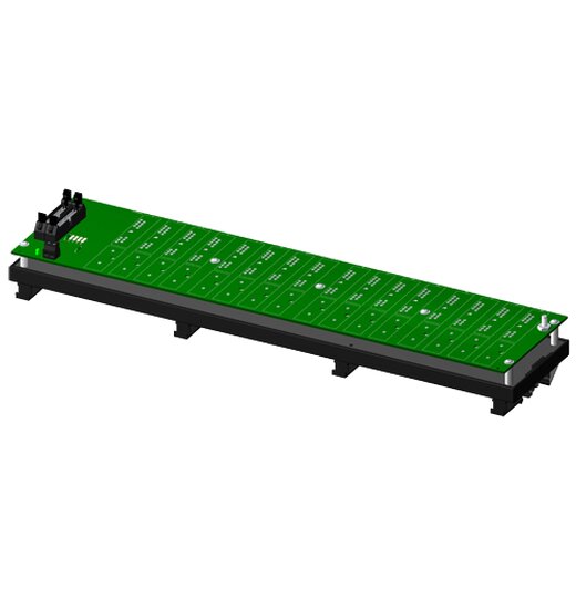 SCMVAS-PB16D 16-Kanal Backpanel fr SCMVAS-System, DIN-Montage
