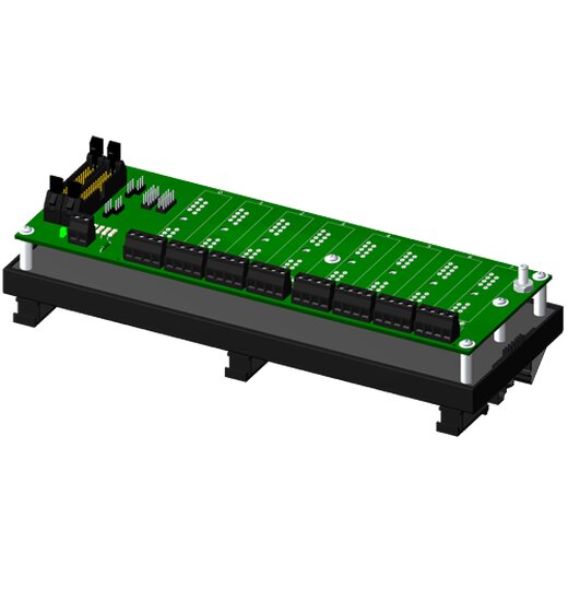 SCMPB06-3 Multiplexed 8-Kanal Backpanel | Multiplexed 8-Kanal Backpanel ohne Kaltstellenkompensationssensor und mit Montagemglichkeit auf DIN-Schiene