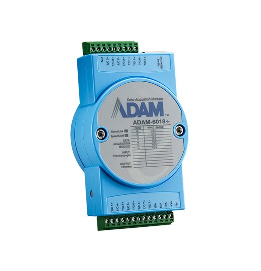 ADAM-6018+-D: 8 Thermoelement IoT Modbus/SNMP/MQTT Ethernet Remote I/O
