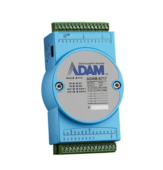 ADAM-6717-A 8AI/5DI/4DO Intelligent I/O Gateway