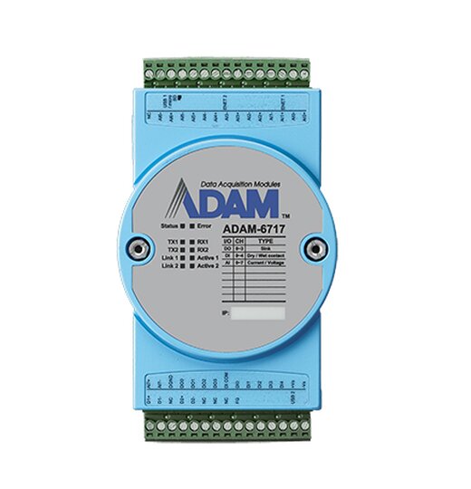ADAM-6717-A 8AI/5DI/4DO Intelligent I/O Gateway