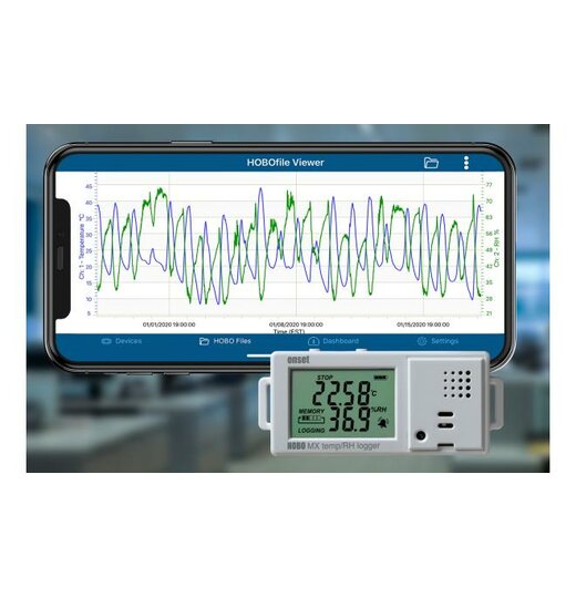 MX1101 Bluetooth-Datenlogger für Temperatur und Luftfeuchte