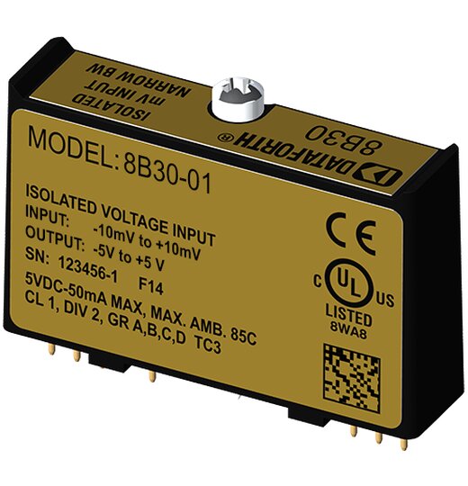 8B30-01 Spannungseingangsmodule, 3Hz Bandbreite | Eingang 10mV | Ausgang 5V