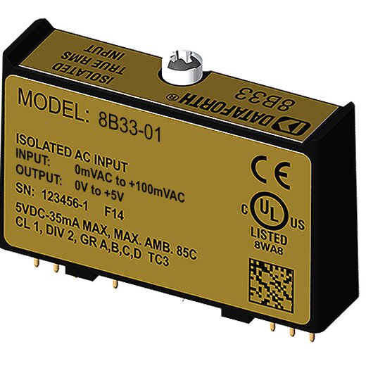 8B33-01 Isolierte True RMS Eingangsmodule | Eingang 0-100mV | Ausgang 0-5V