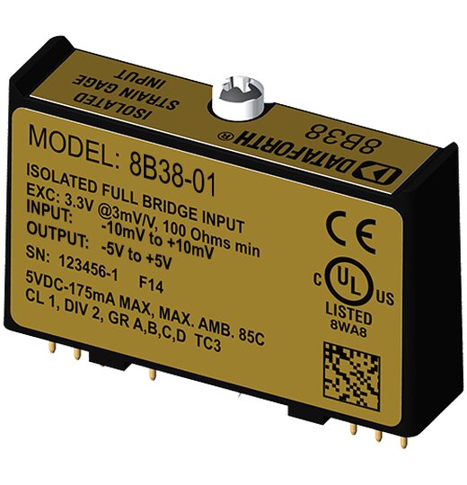 8B38-01 DMS Eingangsmodule, 8kHz Bandbreite | Brckenspeisespannung 3,333V | Signalbandbreite 8KHz | Empfindlichkeit 3mV/V - Vollbrcke | Ausgang 5V