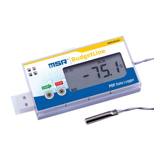 MSR86 PDF Temperatur Datenlogger mit Anzeige und externen Temperatursensor