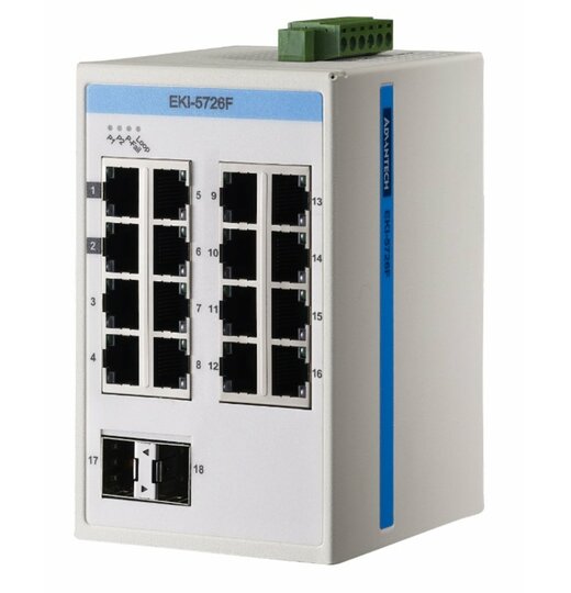 EKI-5726I 16-Port Full Gigabit Ethernet Switch