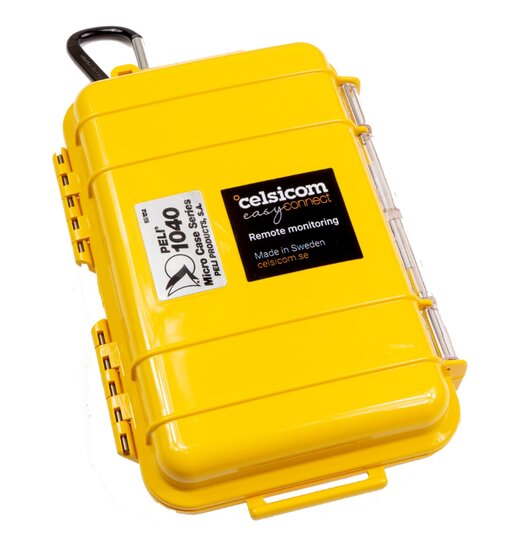 Wasserdichtes Gehuse fr Celsicom Sensorboxen mit externen Sensoren