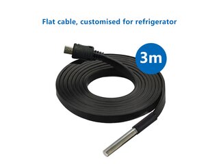 Temperatursensor flach mit Audio-Anschluss 3m lang