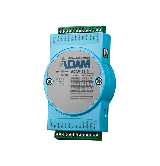 ADAM-4115: 6RTD Temperaturmessmodul, Modbus RS-485-Remote I/O
