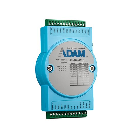 ADAM-4115: 6RTD Temperaturmessmodul, Modbus RS-485-Remote I/O