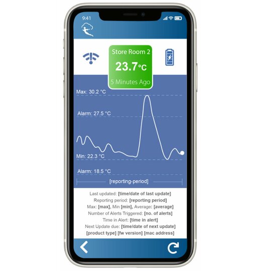 Wireless Alert PRO TP+ Temperatur Grenzwert-Alarm-Sensor, externe Temperatursonde Erhhte Genauigkeit