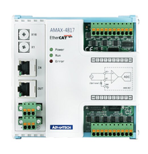 8-Kanal-, 16-Bit-isolierter Analogeingang EtherCAT-Remote-E/A-Modul