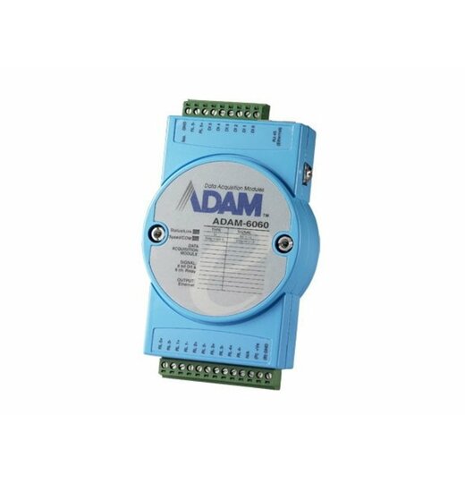 ADAM-6066: Digital I/O Modul, 6x dig. IN, 6x Relais OUT, TCP