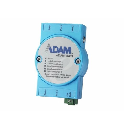 ADAM-6520L 5-Port Industrie Ethernet Switch, Unmanaged