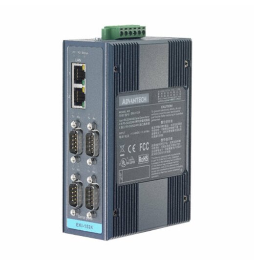 EKI-1524CI Serial Device Server,  4 Port seriell RS-232/422/485 zu LAN