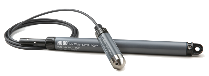 HOBO MX2001 ist ein Wasserstandsdatenlogger für bequeme drahtlose Einrichtung und Download über Bluetooth Low Energy.